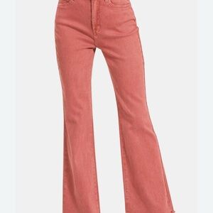 Stylish Coral Flare Jeans